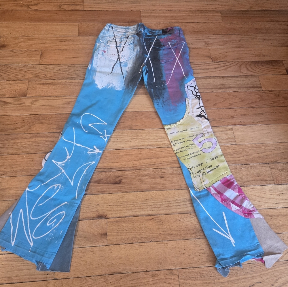 Colorful Patchwork Pants - Picture 2 of 3